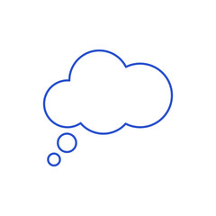 Fototapeta premium Speech or think bubble, empty communication cloud. Vector design element. 