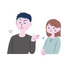 冷たい夫と妊婦の妻