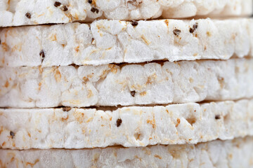 round rice loaves made from rice grains