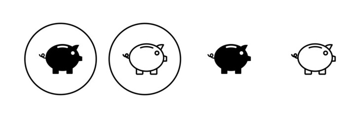 Piggy bank icon set. piggy money icon