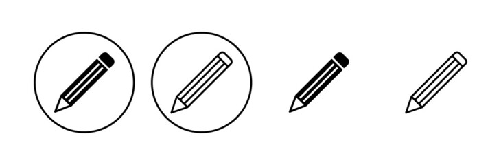 Pencil icon set. pen symbol. edit icon vector