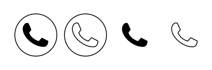 Call icon set. telephone icon vector. phone icon vector. contact us