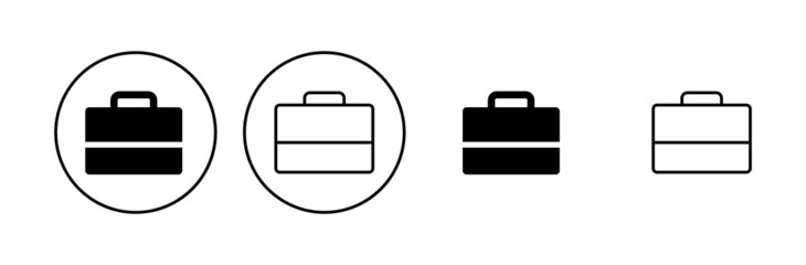 Briefcase icon set. suitcase icon. luggage symbol.