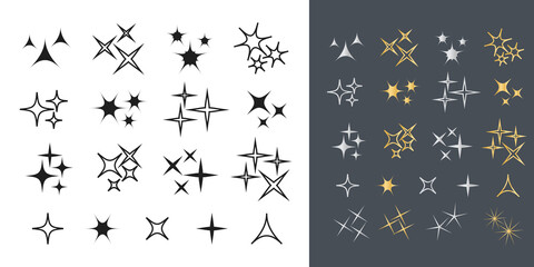 Sparkle vector icon. Sparkle vector flat illustration. Flash and Sparkle vector collection