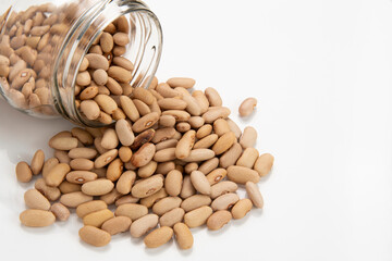 glass pot with beans