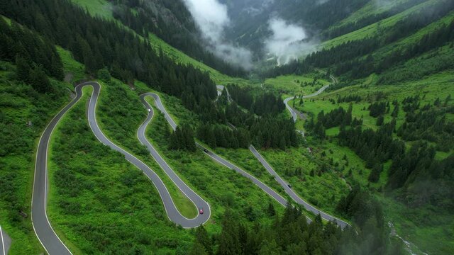 Amazing Silvretta High Alpine road in Austria - travel photography by drone