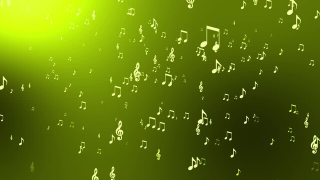 黄色　音符　パーティクル　グラデーション　アニメーション　モーショングラフィックス
