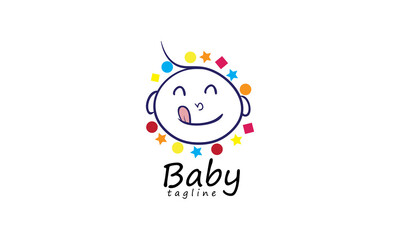 Premium baby, child, cute, logo,icon vector design