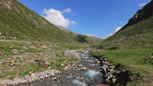 Famous Timmelsjoch High Alpine Road in the Austrian Alps also called Passo Rombo - travel photography