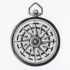 Hand drawn compass isolated on background © Rawpixel.com