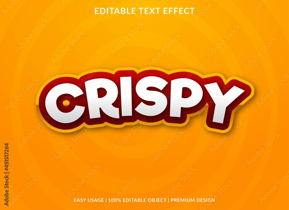 Poster crispy text effect editable template with abstract style use for business brand and logo