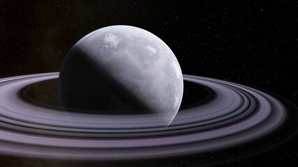 Fototapeta na wymiar Alien Planet in the outer space. 3d rendering
