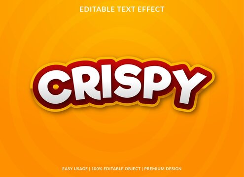 crispy text effect editable template with abstract style use for business brand and logo