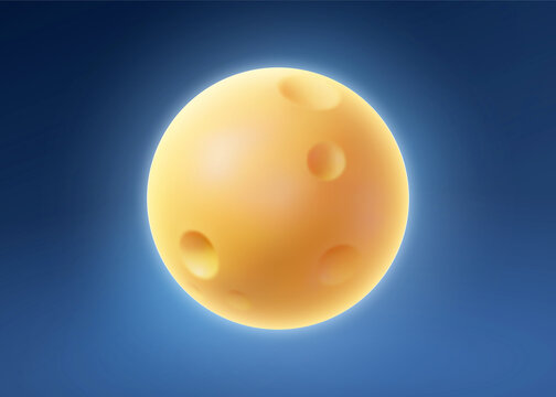 3d cartoon full moon model