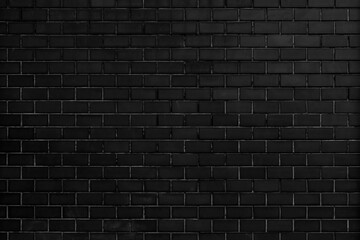Fototapeta na wymiar Black brick wall textured background