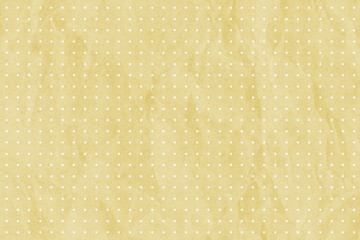 Crumpled yellow dots paper textured background