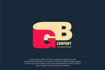 logotype combination letter G and B monogram logo concept and letter mark style usable logo design illustration for business. industry. technology web icon design element © Al Bharik 99