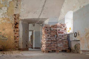 Interior of the abandoned Patarei prison (Patarei Vangla). Tallinn, Estonia.