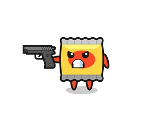 Fototapeta premium the character of snack hold a magnet to catch the gold coins