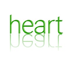 Letter heart colorful 3D abstract background white