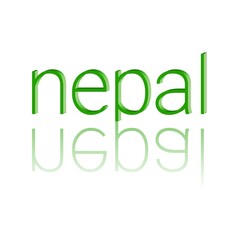 Letter nepal colorful 3D abstract background white