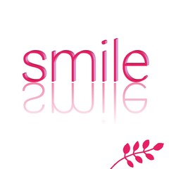 Letter smile colorful 3D abstract background white