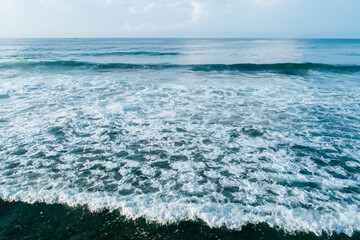 Aerial view of beautiful sea wave surface