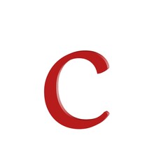 Letter small alphabets a colorful 3D abstract beautiful white background