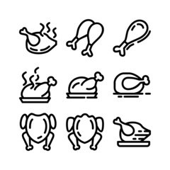 chicken icon or logo isolated sign symbol vector illustration - high quality black style vector icons
