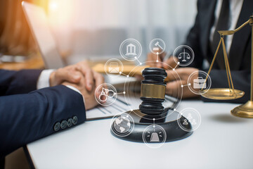 justice and law concept.Male judge Consultation and legal concepts, lawyers, 