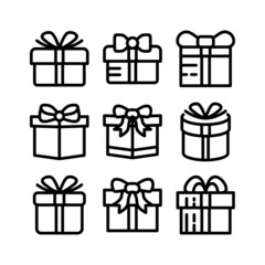 gift icon or logo isolated sign symbol vector illustration - high quality black style vector icons
