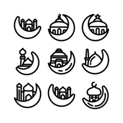 islamic icon or logo isolated sign symbol vector illustration - high quality black style vector icons
