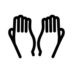 pray icon or logo isolated sign symbol vector illustration - high quality black style vector icons
