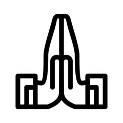 Obraz premium pray icon or logo isolated sign symbol vector illustration - high quality black style vector icons 