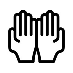 pray icon or logo isolated sign symbol vector illustration - high quality black style vector icons
