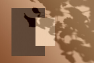 Mockup background with natural shadows, shadow overlay