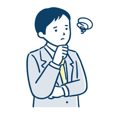 困っている男性