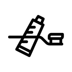 toothbrush icon or logo isolated sign symbol vector illustration - high quality black style vector icons

