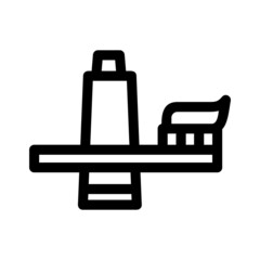 toothbrush icon or logo isolated sign symbol vector illustration - high quality black style vector icons
