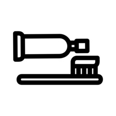 toothbrush icon or logo isolated sign symbol vector illustration - high quality black style vector icons
