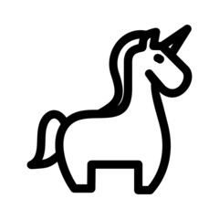 unicorn icon or logo isolated sign symbol vector illustration - high quality black style vector icons
