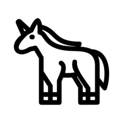 unicorn icon or logo isolated sign symbol vector illustration - high quality black style vector icons
