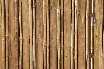 竹と板の塀