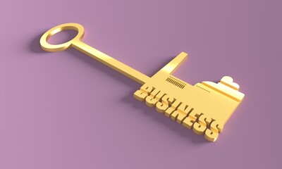 Factory icon as part of ancient key