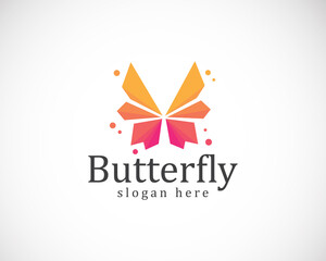 Fototapeta na wymiar butterfly logo creative color modern brand design template business illustration vector