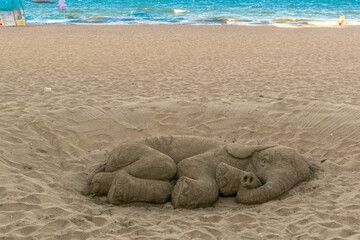 Fototapeta na wymiar Sand sculpture 