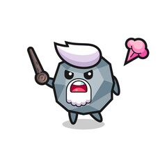 cute stone grandpa is getting angry