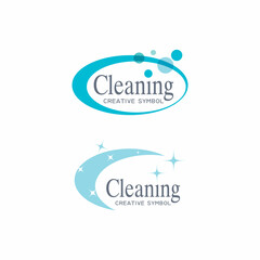 cleaning clean service logo icon vector template