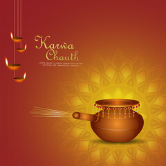 Indian festival happy karwa chauth background