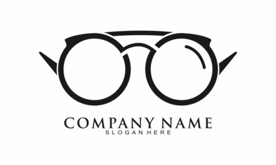 Simple glasses vector logo